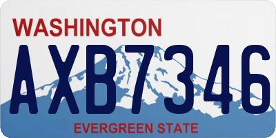 WA license plate AXB7346