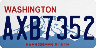 WA license plate AXB7352