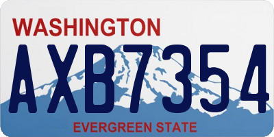 WA license plate AXB7354