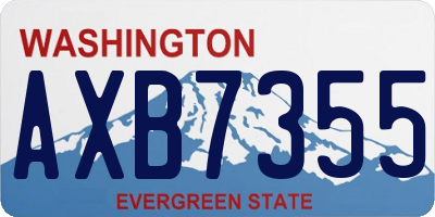 WA license plate AXB7355