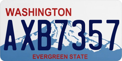 WA license plate AXB7357
