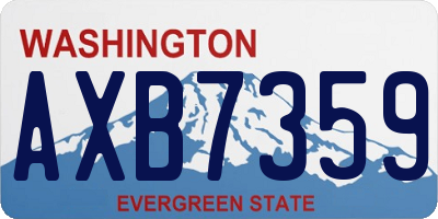 WA license plate AXB7359