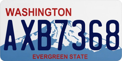 WA license plate AXB7368