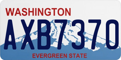 WA license plate AXB7370
