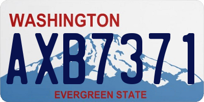 WA license plate AXB7371