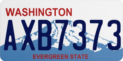 WA license plate AXB7373