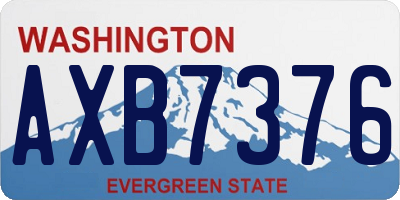 WA license plate AXB7376