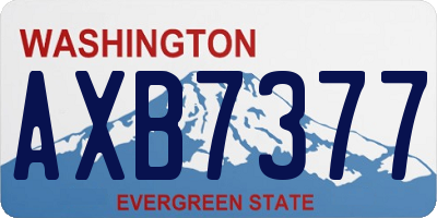 WA license plate AXB7377