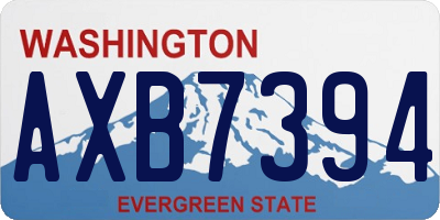 WA license plate AXB7394