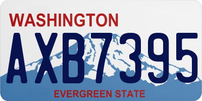 WA license plate AXB7395