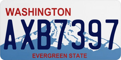WA license plate AXB7397