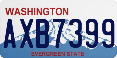 WA license plate AXB7399