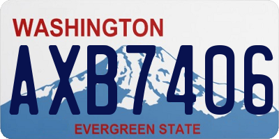 WA license plate AXB7406