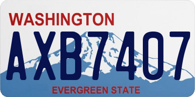 WA license plate AXB7407