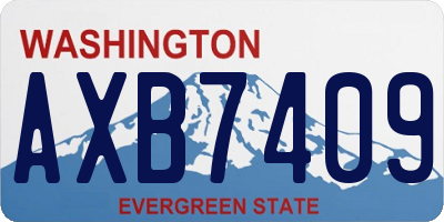 WA license plate AXB7409