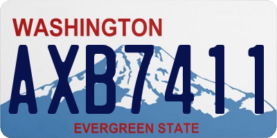 WA license plate AXB7411