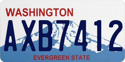 WA license plate AXB7412