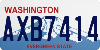 WA license plate AXB7414