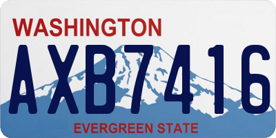 WA license plate AXB7416