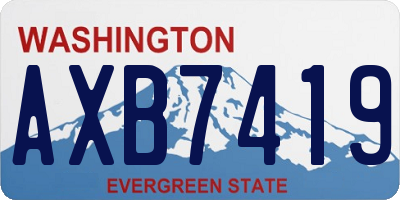 WA license plate AXB7419