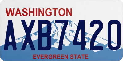 WA license plate AXB7420