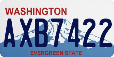WA license plate AXB7422