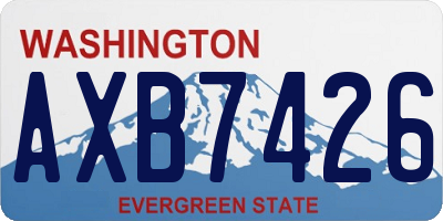 WA license plate AXB7426