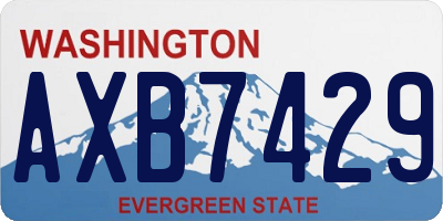 WA license plate AXB7429