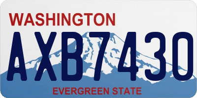 WA license plate AXB7430