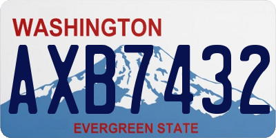 WA license plate AXB7432
