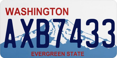 WA license plate AXB7433