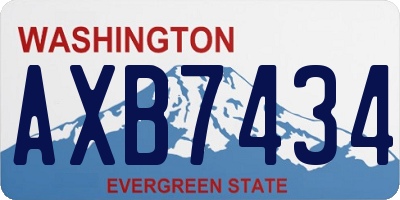 WA license plate AXB7434