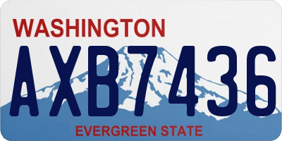 WA license plate AXB7436