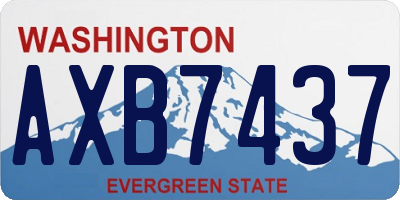 WA license plate AXB7437