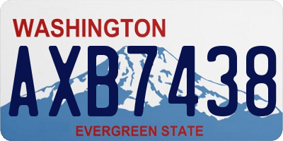WA license plate AXB7438
