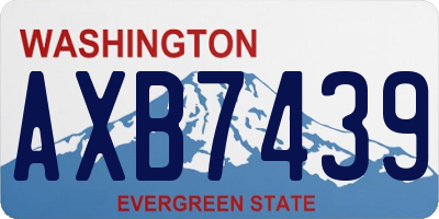 WA license plate AXB7439