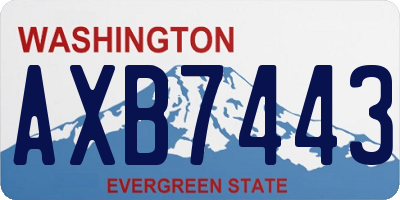 WA license plate AXB7443