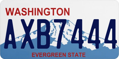 WA license plate AXB7444