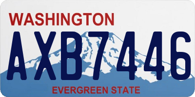 WA license plate AXB7446