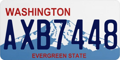 WA license plate AXB7448