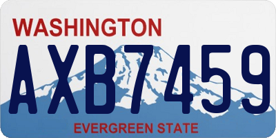 WA license plate AXB7459