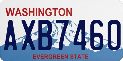 WA license plate AXB7460