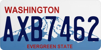 WA license plate AXB7462
