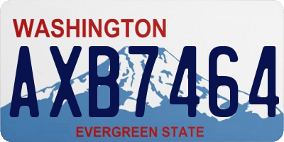WA license plate AXB7464