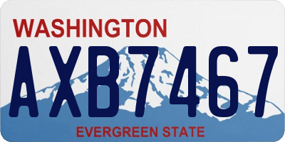 WA license plate AXB7467