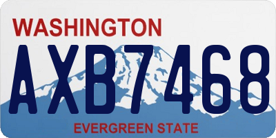 WA license plate AXB7468