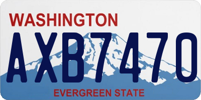 WA license plate AXB7470