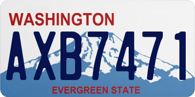 WA license plate AXB7471