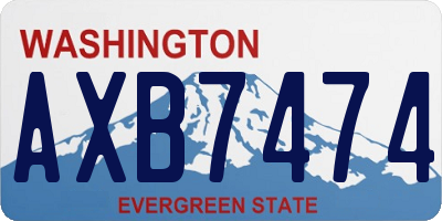 WA license plate AXB7474