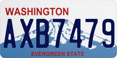 WA license plate AXB7479